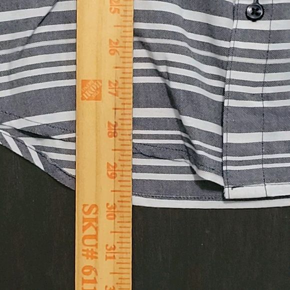 Original Penguin Mens XL Gray White Button Down Shirt Heritage Slim Fit … - Picture 6 of 14